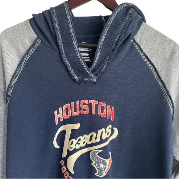 Houston Texans Women Hooded Sweatshirt‎ 2X Blue Gray Raised Logo Sports Fans - Picture 9 of 9